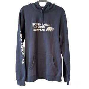 AS Colour Pullover Blue Hoodie Sweatshirt Men's Size L Fits Like Medium